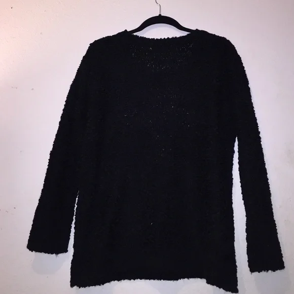 Black Boucle Sweater Goth Cross Industrial M - Picture 4 of 4